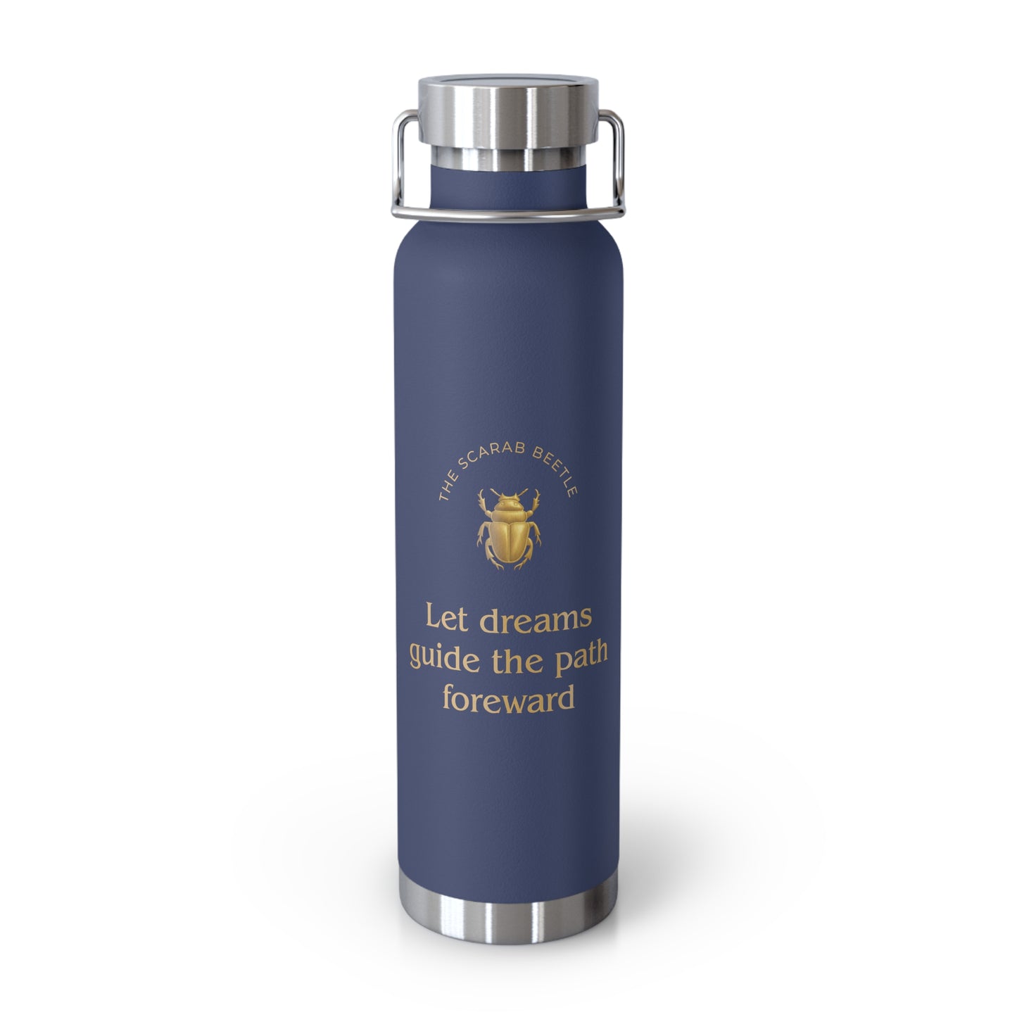 Affirmation Essentials - SCARAB BEETLE (Bold) - Copper Vacuum Insulated Canteen, 22oz