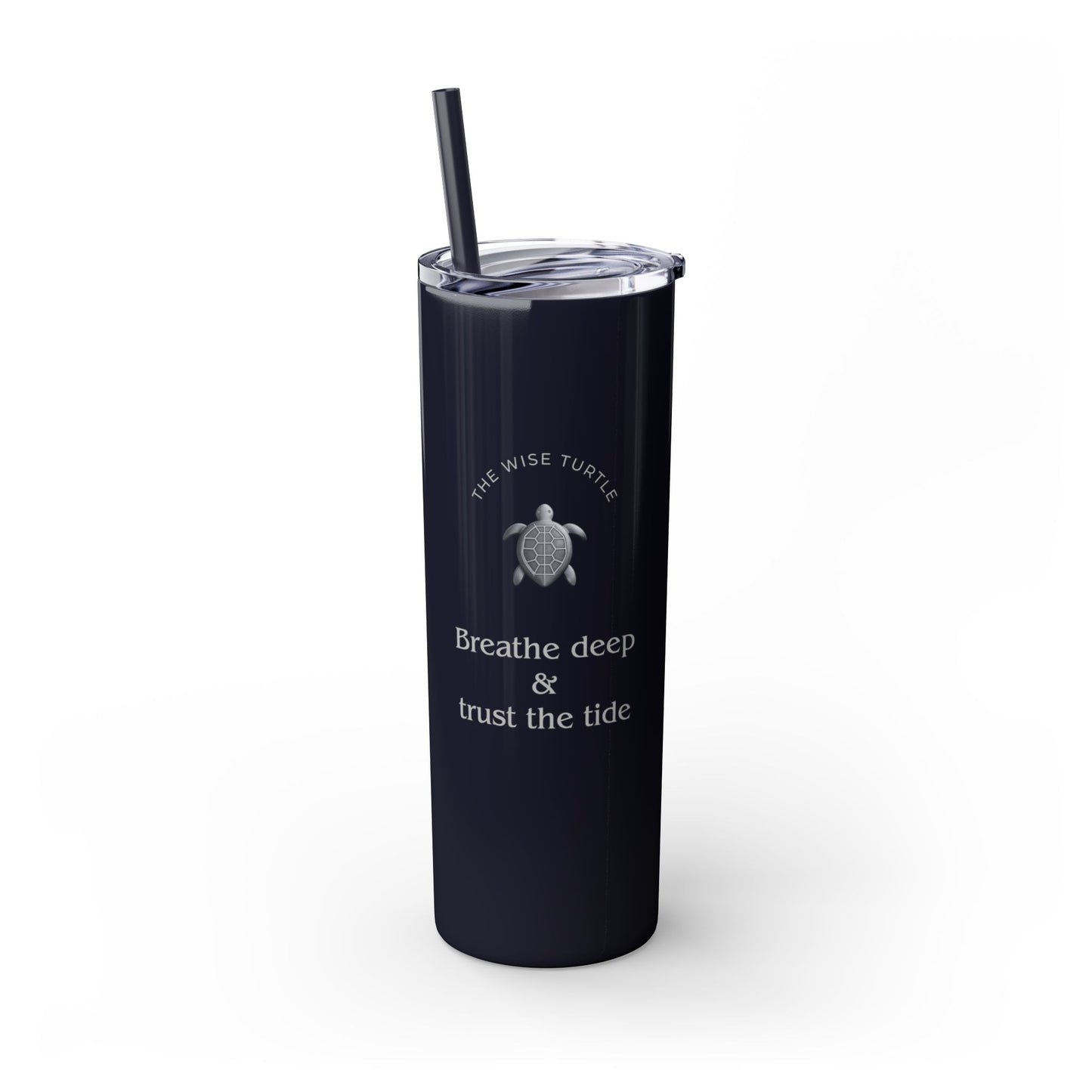 Karma Kups Affirmation Essentials - Turtle - Skinny Tumbler with Straw, 20oz