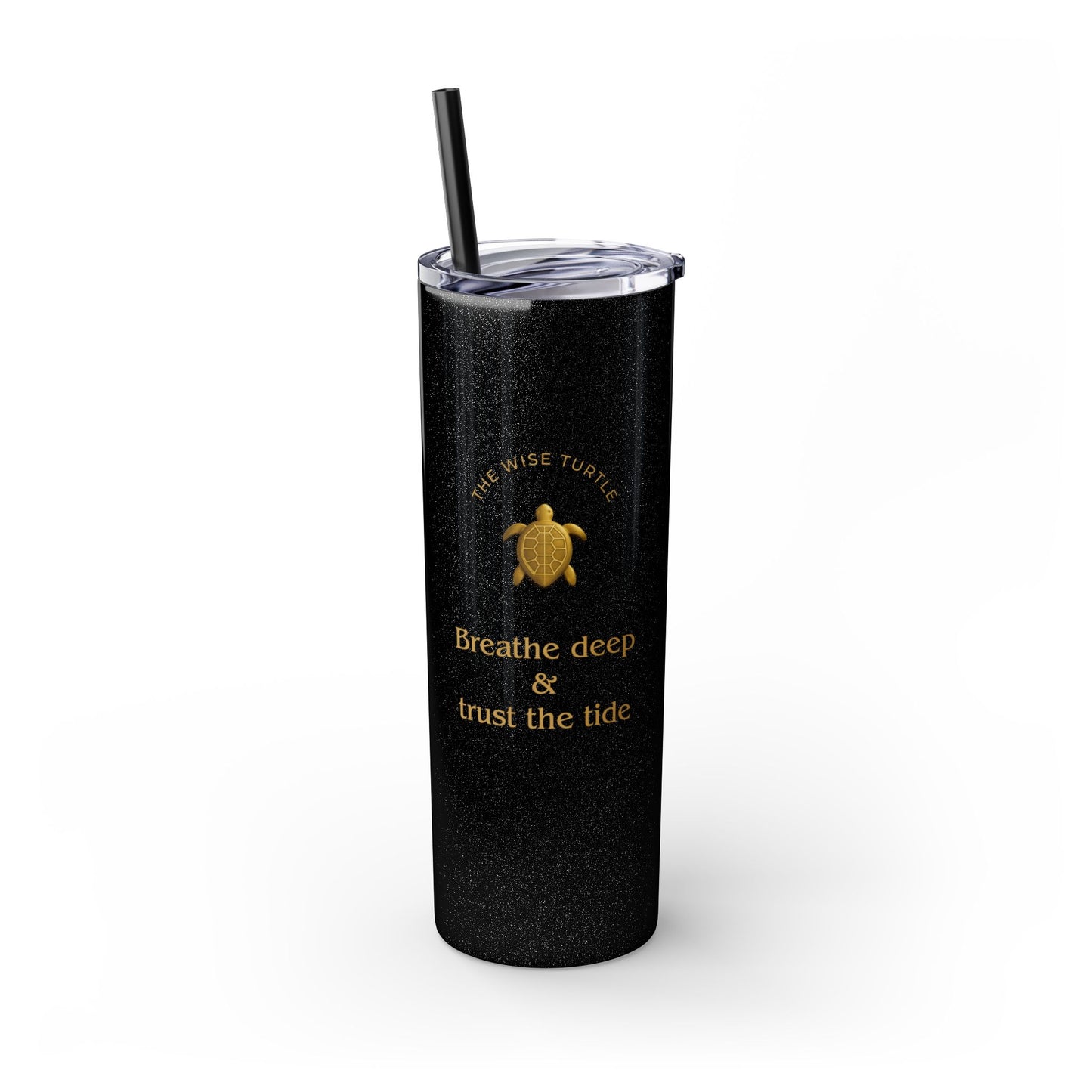 Karma Kups Affirmation Essentials - Turtle - Skinny Tumbler with Straw, 20oz