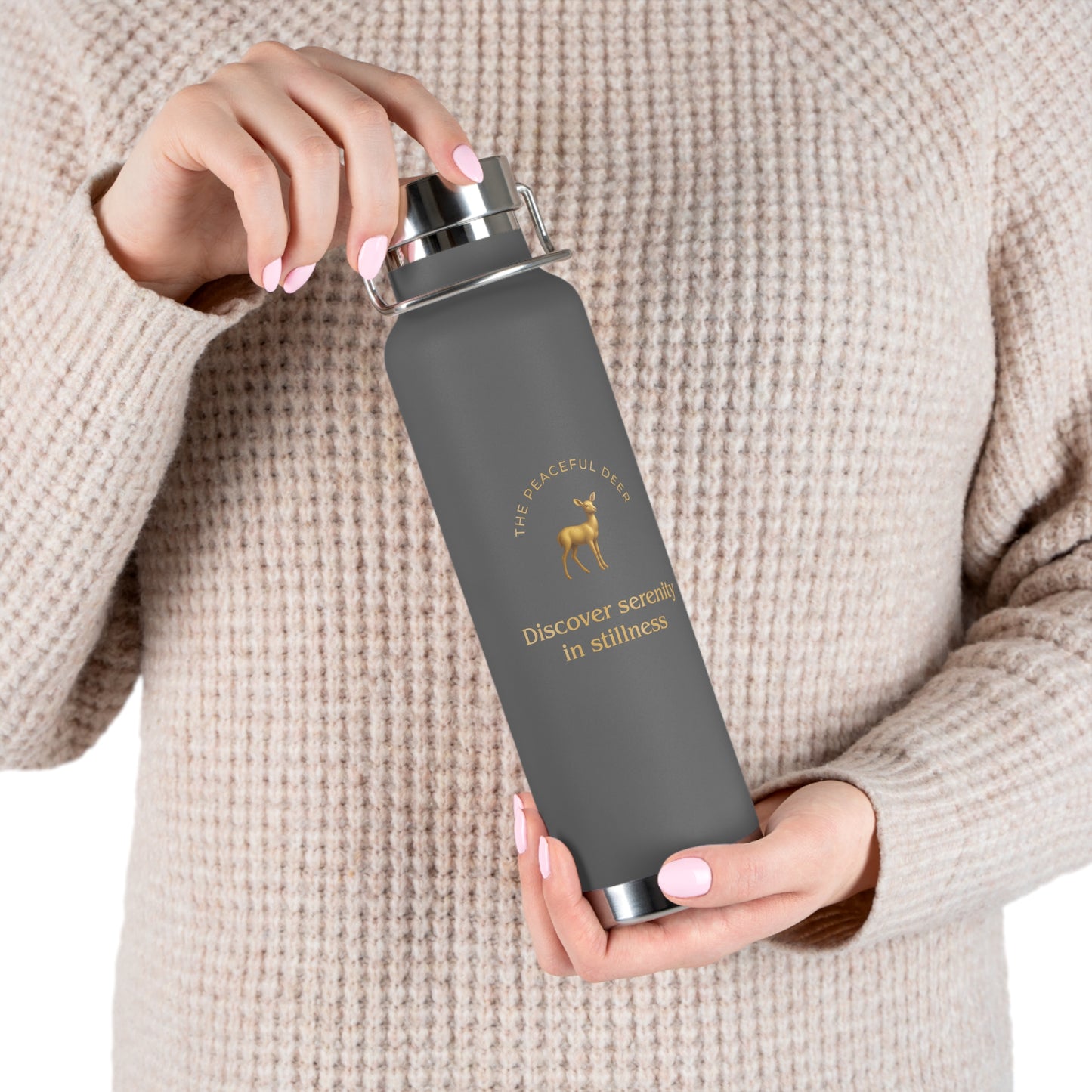 Affirmation Essentials - Deer (The Minimalist) - Copper Vacuum Insulated Canteen, 22oz