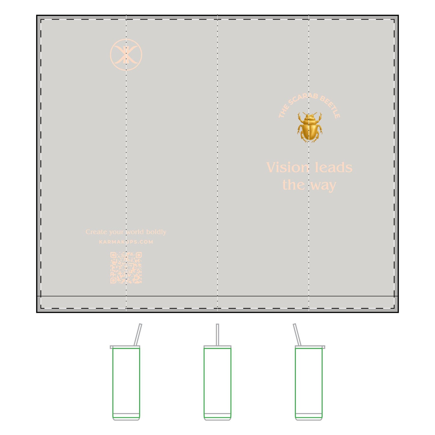 Affirmation Essentials - Scarab Beetle - Maker Sip Tumbler,  20oz