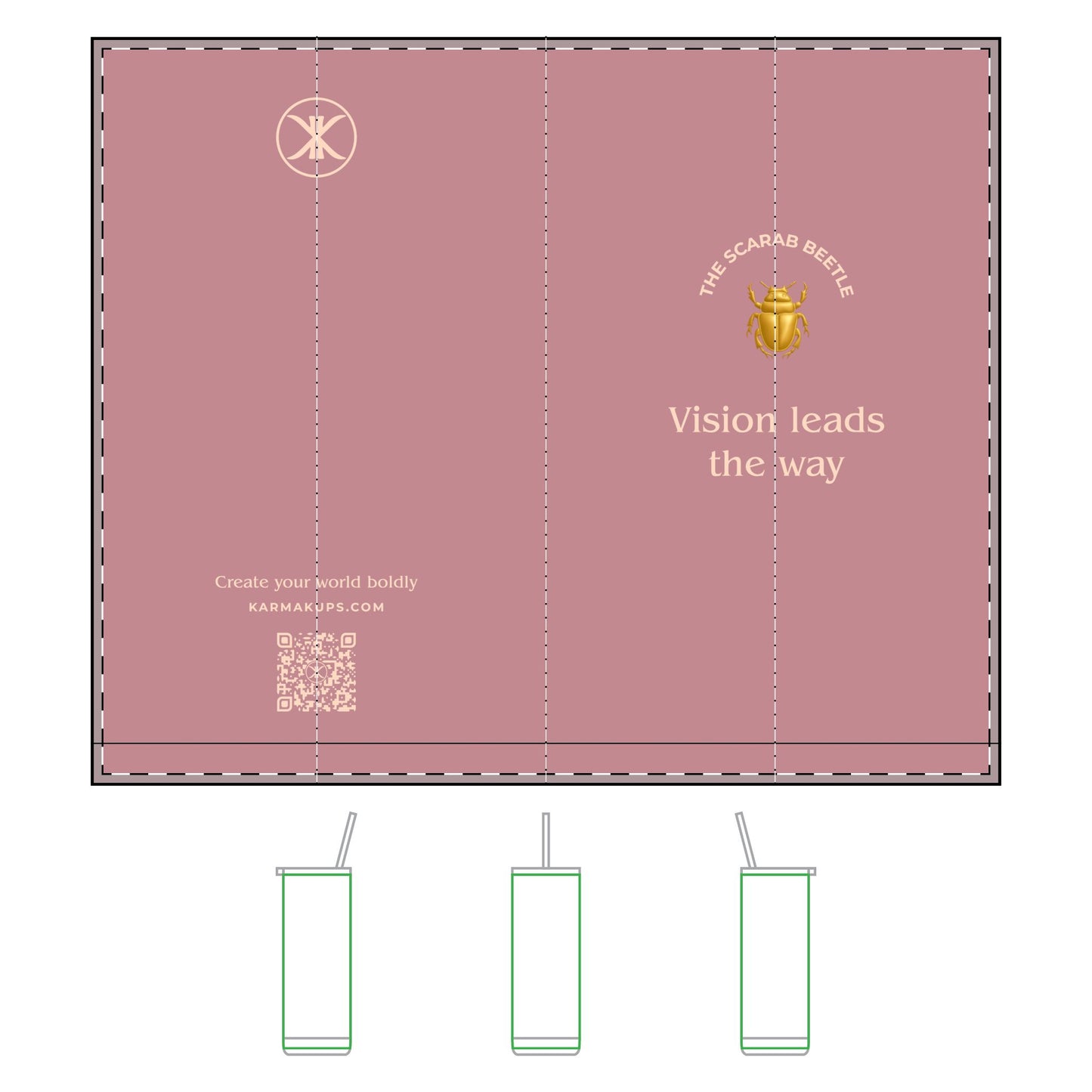 Affirmation Essentials - Scarab Beetle - Maker Sip Tumbler,  20oz