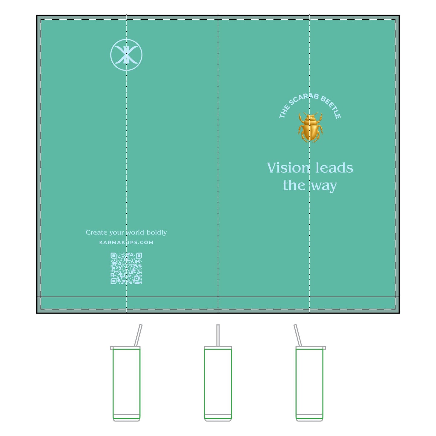 Affirmation Essentials - Scarab Beetle - Maker Sip Tumbler,  20oz