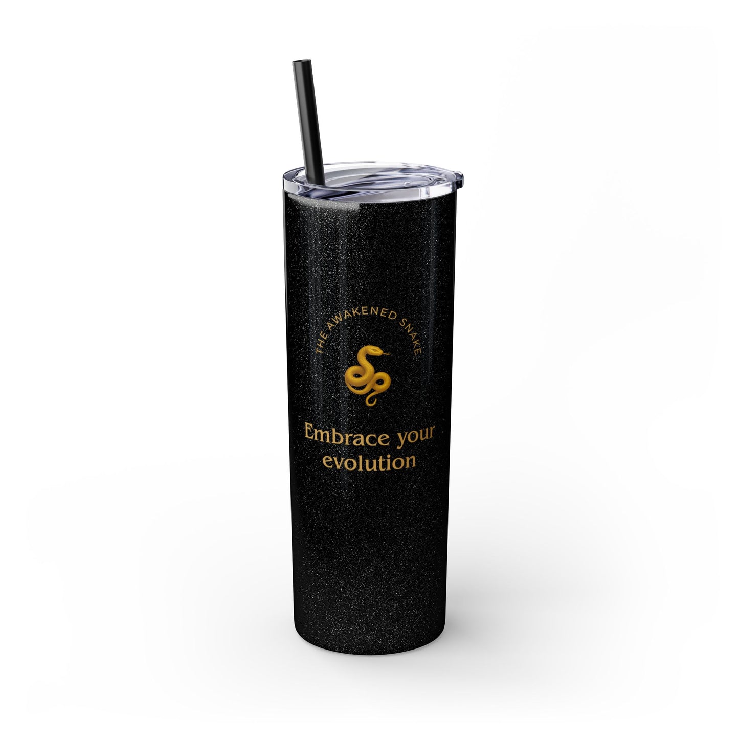 Karma Kups Affirmation Essentials - Snake - Skinny Tumbler with Straw, 20oz