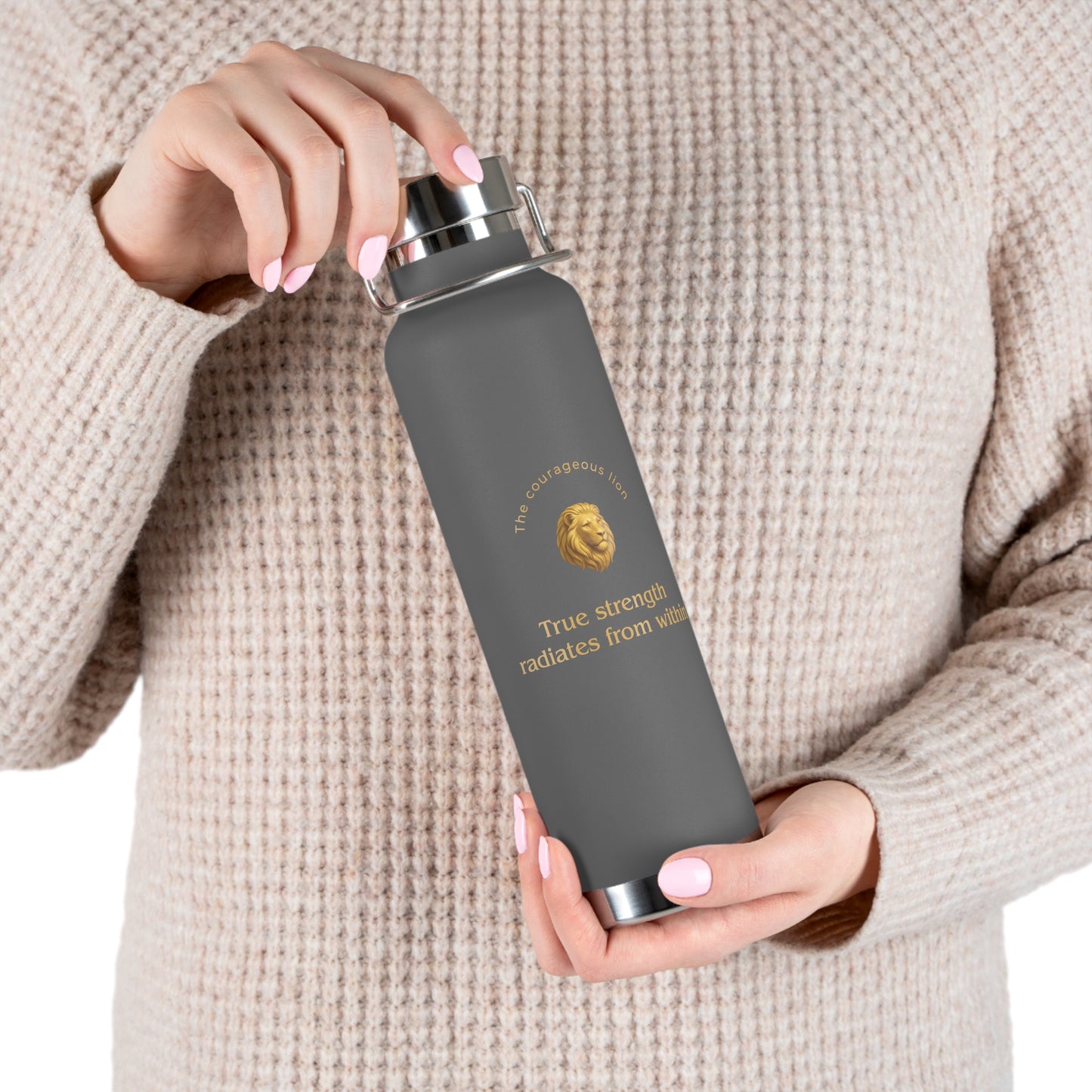 Affirmation Essentials - Lion (The Minimalist) - Copper Vacuum Insulated Canteen, 22oz