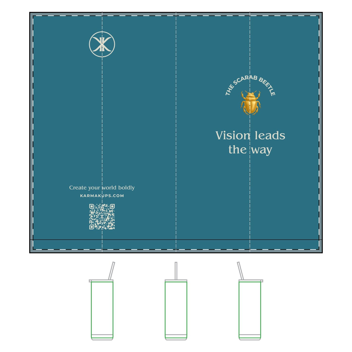 Affirmation Essentials - Scarab Beetle - Maker Sip Tumbler,  20oz