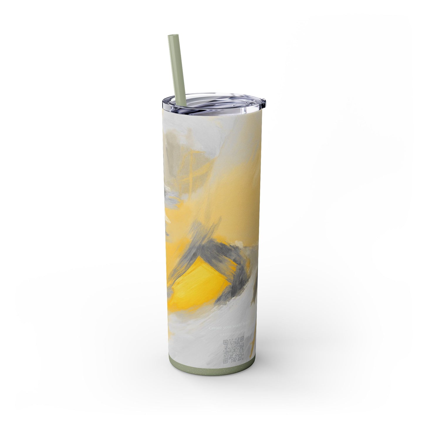 Artist Series - Silver Star - Skinny Tumbler with Straw, 20oz