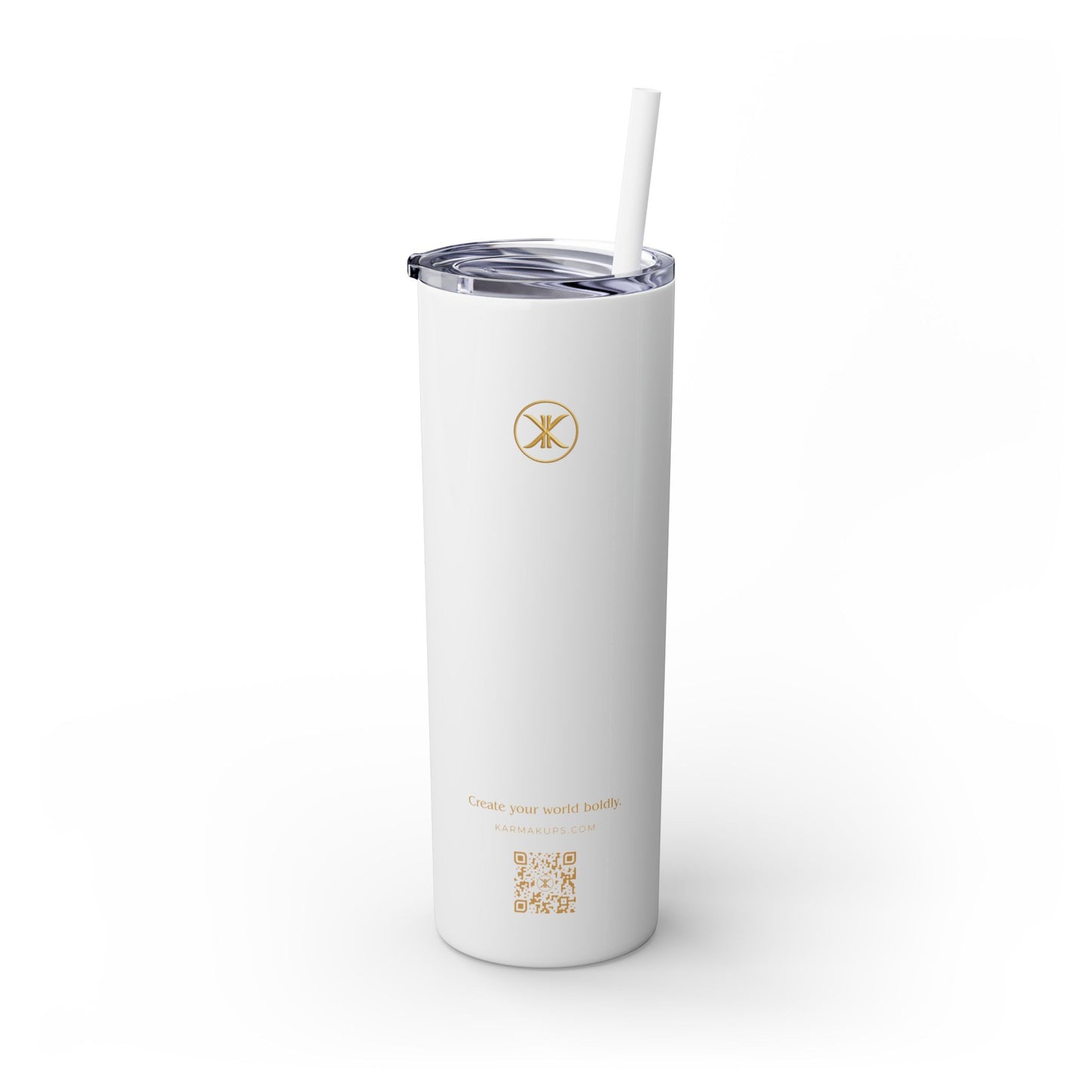 Karma Kups Affirmation Essentials - Turtle - Skinny Tumbler with Straw, 20oz